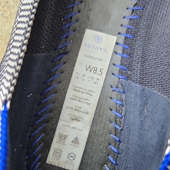 Rothy's Women's Black and Blue Flats - Picture 7 of 11